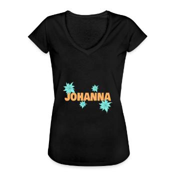 Edelweiss Johanna - T-shirt vintage Femme - noir - Devant - Danielle (179cm)