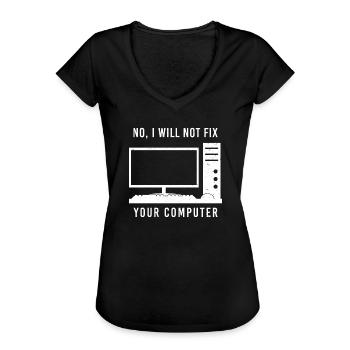 Nerd - Women's Vintage T-Shirt - black - Front