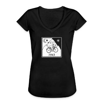 LSD Dame Herr Mann Frau Druff Rave Outfit - Frauen Vintage T-Shirt - Schwarz - Vorne - Danielle (179cm)