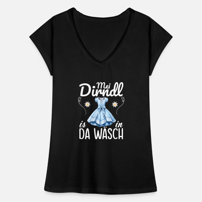Mei Dirndl is in da Wäsch | Trachten Frauen Vintage T-Shirt