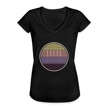 Cadeau de t-shirt d'acupuncture rétro vintage - T-shirt vintage Femme - noir - Devant - Danielle (179cm)