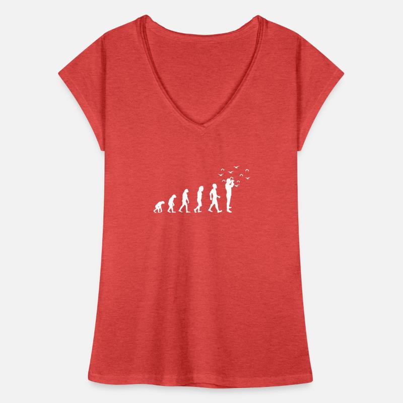 Evolution Vogelbeobachter Vogel Nerd Frauen Vintage T-Shirt