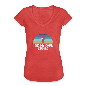 I Do My Own Stunts Arm Bruch Gips - Frauen Vintage T-Shirt - Rot meliert - Vorne - Danielle (179cm)