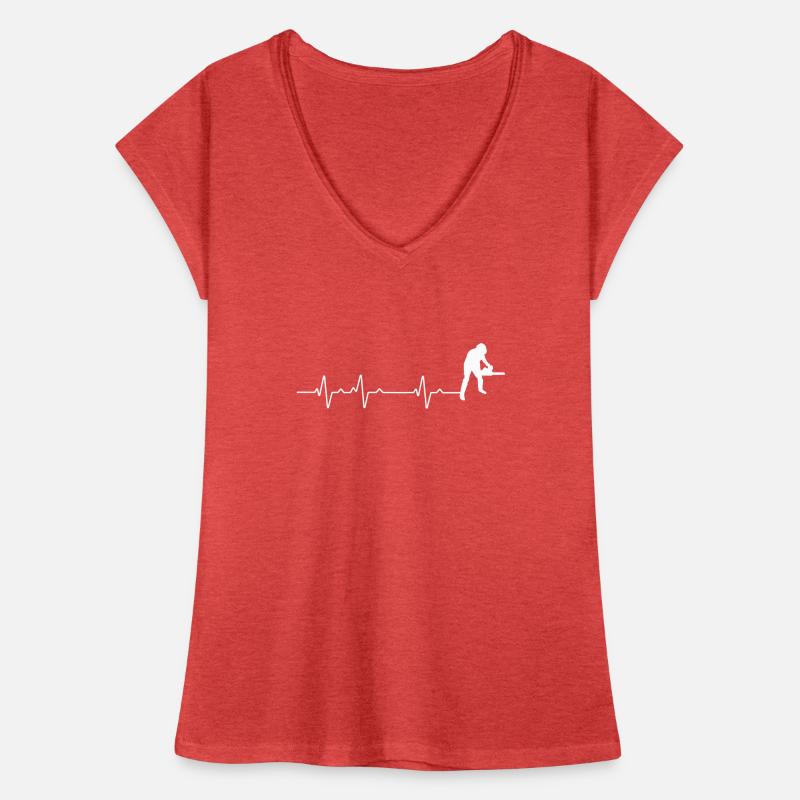 Herzschlag Herzlinie Herzfrequenz Waldarbeiter Frauen Vintage T-Shirt
