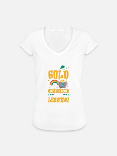 St. Patricks Day Lehrer Schule Unterricht Shirt - Frauen Vintage T-Shirt - Schwarz