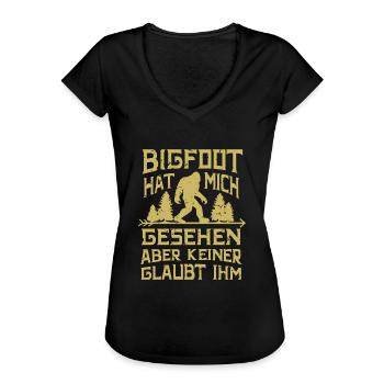 Bigfoot - Frauen Vintage T-Shirt - Schwarz - Vorne - Danielle (179cm)