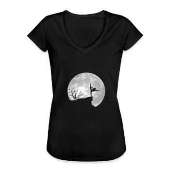 Turnen Gymnastik Geräteturnen Kunssturnen Mond - Frauen Vintage T-Shirt - Schwarz - Vorne