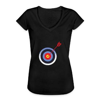Bogenschießen Bogenschiessen Bogensport - Frauen Vintage T-Shirt - Schwarz - Vorne