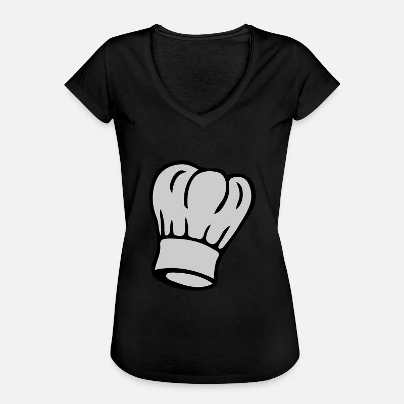 Chef's Hat 2-colored - Women's Vintage T-Shirt - black