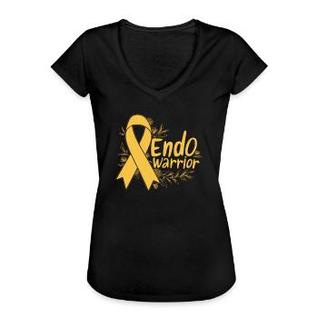 Endo Warrior – Motivation zur Aufklärung über Endometriose - Frauen Vintage T-Shirt - Schwarz - Vorne - Danielle (179cm)