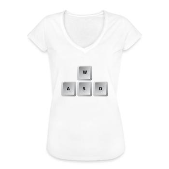 Gamer - PC - Nerd - Geek - Geschenk - Frauen Vintage T-Shirt - Schwarz - Vorne - Danielle (179cm)