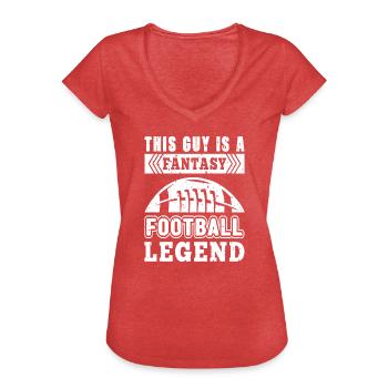 Fantasy Football - Women's Vintage T-Shirt - heather red - Front - Danielle (179cm)