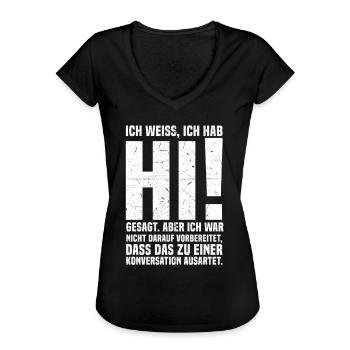 Lustig Cool Spaß Humor Witzig Geschenkidee - Frauen Vintage T-Shirt - Schwarz - Vorne