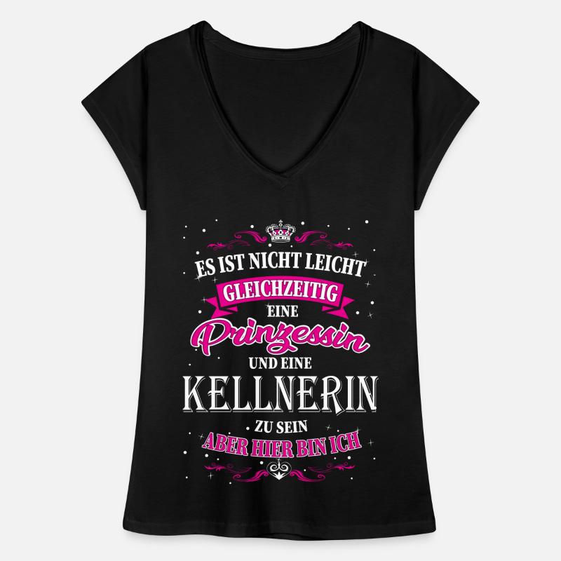 Kellnerin und Prinzessin Design Frauen Vintage T-Shirt