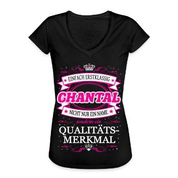 Caractéristique de qualité Chantal tout simplement de première classe - T-shirt vintage Femme - noir - Devant - Danielle (179cm)