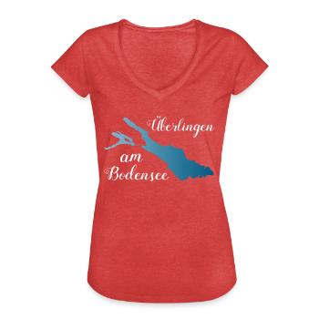 Überlingen am Bodensee Urlaub am See Souvenir - Frauen Vintage T-Shirt - Rot meliert - Vorne - Danielle (179cm)