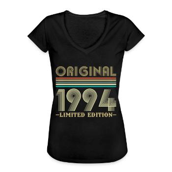 Original 1994 Vintage Jahrgang Geburtstag Geschenk - Frauen Vintage T-Shirt - Schwarz - Vorne - Danielle (179cm)