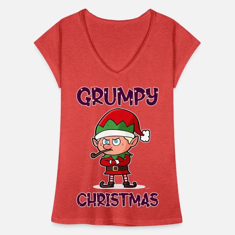 Grumpy Christmas Elf Frauen Vintage T-Shirt
