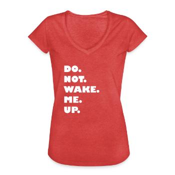 NE PAS APPLIQUER MOI - T-shirt vintage Femme - rouge chiné - Devant - Danielle (179cm)