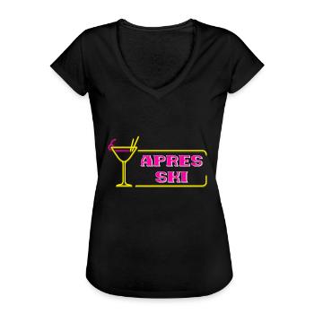 Apres Ski Party - T-shirt vintage Femme - noir - Devant - Danielle (179cm)