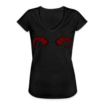 Corne - T-shirt vintage Femme - noir - Devant - Danielle (179cm)