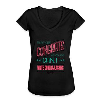 Écriture littéraire blagues d’anniversaire blogs cool - T-shirt vintage Femme - noir - Devant - Danielle (179cm)