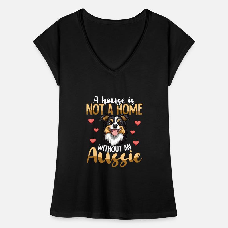 Australian Shepherd Dog Aussie Mom Aussie Dad Women's Vintage T-Shirt