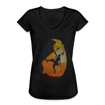 KLETTERN klettern klettern klettern klettern klettern - Frauen Vintage T-Shirt - Schwarz - Vorne - Danielle (179cm)