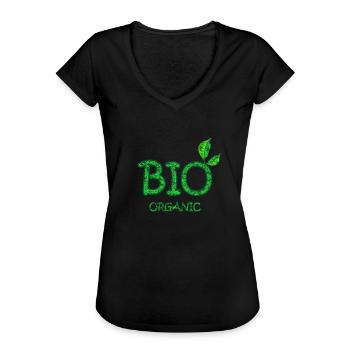 Bio - T-shirt vintage Femme - noir - Devant - Danielle (179cm)