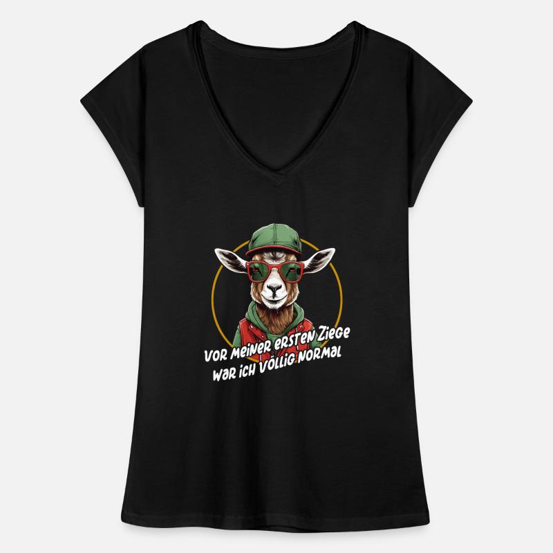 Vor den Ziegen war ich normal - lustiger Spruch Frauen Vintage T-Shirt