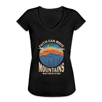 Christliche Sprüche - Frauen Vintage T-Shirt - Schwarz - Vorne - Danielle (179cm)