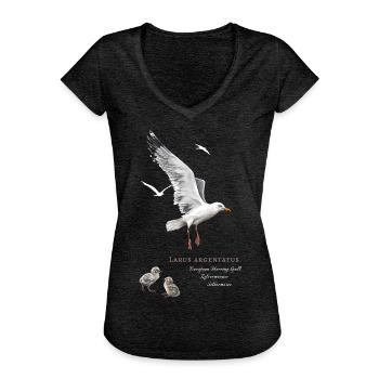 Herring gull - Women's Vintage T-Shirt - charcoal grey - Front - Danielle (179cm)