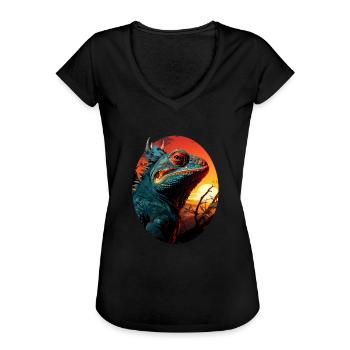 Chameleon - Women's Vintage T-Shirt - black - Front - Danielle (179cm)