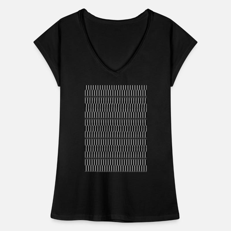 Muster Pattern in Schwarz/Grau Frauen Vintage T-Shirt