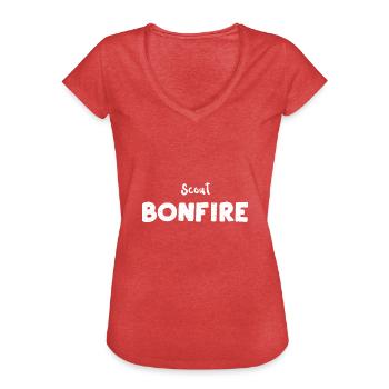 Scout Bonfire - Camping - Women's Vintage T-Shirt - heather red - Front - Danielle (179cm)