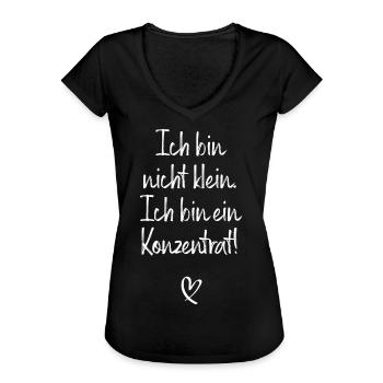 Ich Bin Nicht Klein Ich Bin Ein Konzentrat Beste - Frauen Vintage T-Shirt - Schwarz - Vorne - Danielle (179cm)