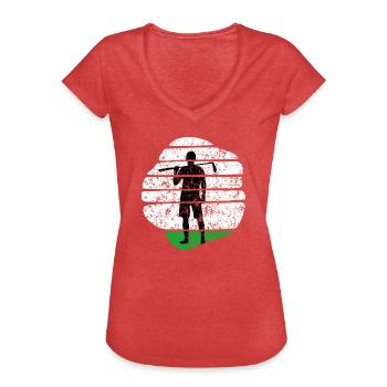 Golfspieler Golfsport Golf-Putts Golf Golfplatz - Frauen Vintage T-Shirt - Rot meliert - Vorne - Danielle (179cm)