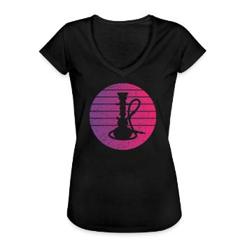 Water Pipe Retro Style Vintage - Women's Vintage T-Shirt - black - Front - Danielle (179cm)