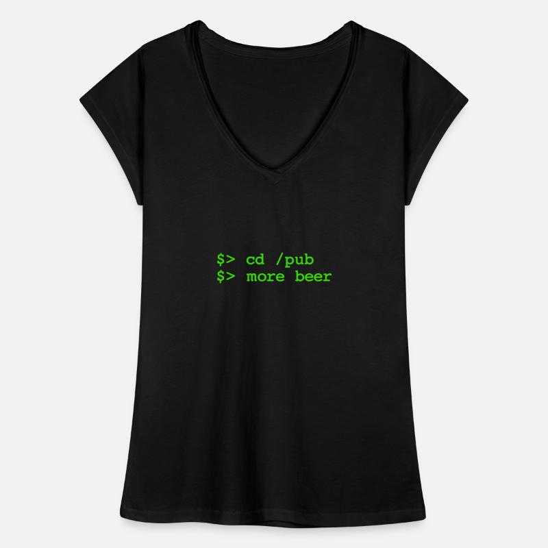 cd pub - plus de bière - Linux Shell T-shirt vintage Femme