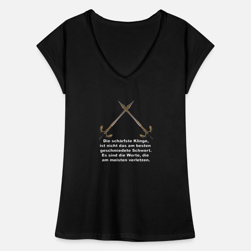 Die schärfste Klinge sind Worte Frauen Vintage T-Shirt