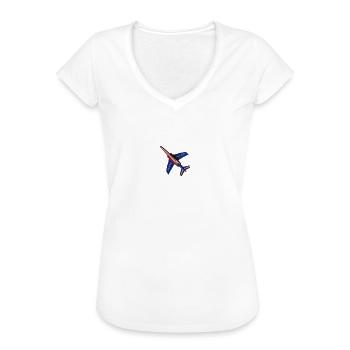 Patrouille de France meeting aérien armée de l'air - T-shirt vintage Femme - noir - Devant - Danielle (179cm)