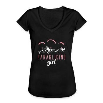 Parapente parapente parapente - T-shirt vintage Femme - noir - Devant - Danielle (179cm)