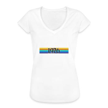 Jahrgang 1976 Jahrgang 1976 - Frauen Vintage T-Shirt - Schwarz - Vorne - Danielle (179cm)