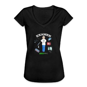 Examen Pflegekraft Pflege Ausbildung Shirt - Frauen Vintage T-Shirt - Schwarz - Vorne - Danielle (179cm)