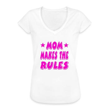 Mutter - Frauen Vintage T-Shirt - Schwarz - Vorne - Danielle (179cm)