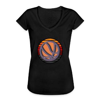 Basketball silhouette - Women's Vintage T-Shirt - black - Front - Danielle (179cm)