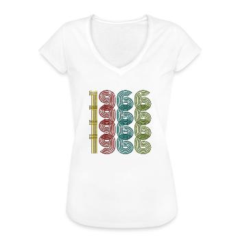 Vintage 1966 - Frauen Vintage T-Shirt - Schwarz - Vorne - Danielle (179cm)