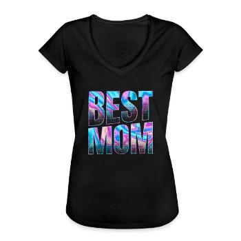 Bester Muttertag - Frauen Vintage T-Shirt - Schwarz - Vorne - Danielle (179cm)