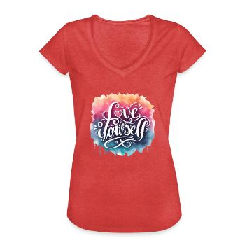 I am the way I am - Women's Vintage T-Shirt - heather red - Front - Danielle (179cm)