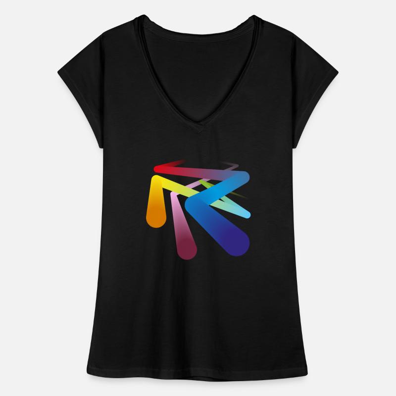 Pipelines de couleurs T-shirt vintage Femme